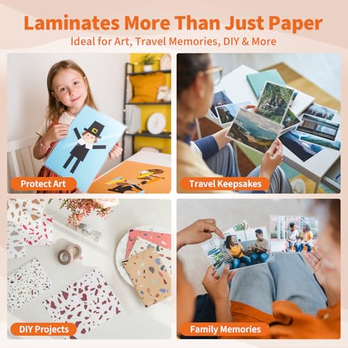 Binditek 5 Mil Laminating Sheets, 9 x 11.5 Inches, Clear Glossy, 100 Pack - Letter Size