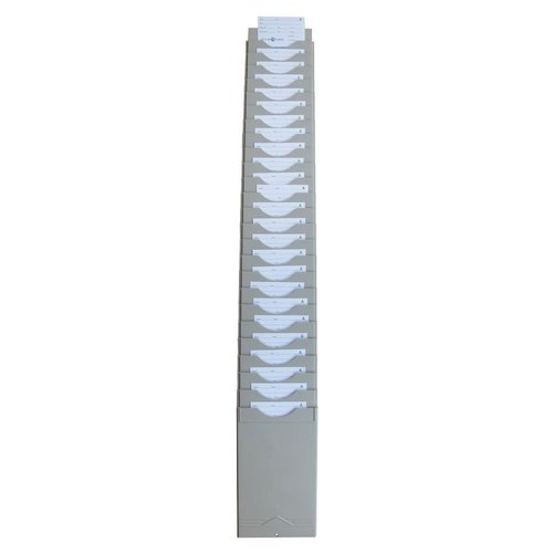 Pyramid Time Systems 400-X Expanding Time Card Rack, expands to up to 25 Time Cards, Made of Lightweight, Durable Plastic, Includes self-Adhesive Number Labels for assigning Card Slots, Grey