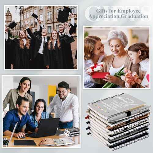 30 Sets/60 Pcs Employee Appreciation Gifts 30 May You Be Proud of The Work Notebooks with Sticky Note 30 Ballpoint Pens for Teachers Students Volunteer Nurse Thank You Gift(Boho Color)