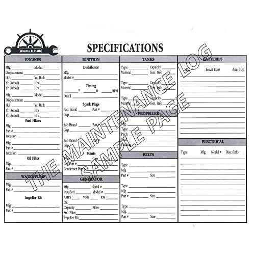 Weems & Plath The Maintenance Log