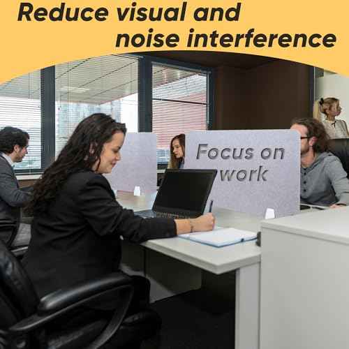 4 Pack Acoustic Desk Panel Privacy Desk Dividers 16x24 Inch Noise Reducing Desk Privacy Panel and Visual Distraction with Metal Clip for Student Offices School