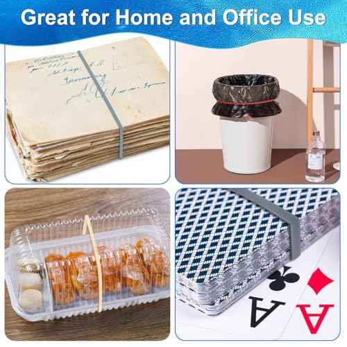 Large Rubber Bands, 120 Pcs, 7x1/8 Inches, Assorted Colors, Rubber Bands Office Supplies