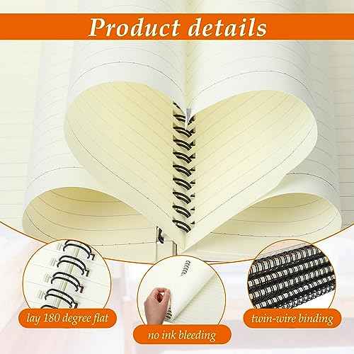 Colarr 24 Pcs A5 Inspirational Spiral Notebook Bulk Appreciation Gift 6x8 Inch Motivational Notepad 100 Page/50sheet Lined College Ruled Journal for Employee Coworker Teacher Nurse (Brown)
