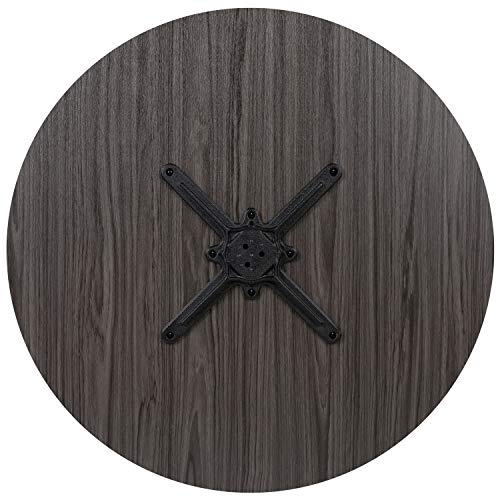 Emma + Oliver Rustic Gray 36-inch Round Conference Table - Office Meeting