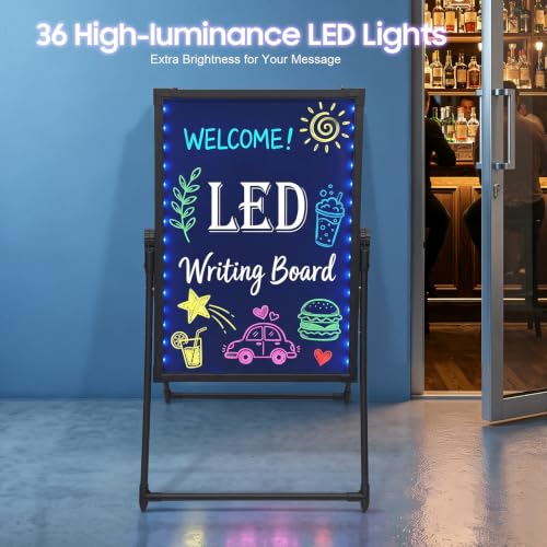 32x24 Inch LED Message Board Sign with Remote and Color Modes