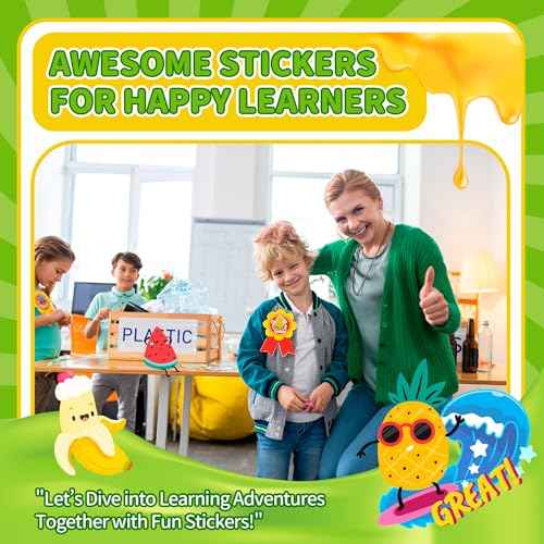 300PCS Large Scratch and Sniff Stickers, Scented Smelly Stickers for Kids, Bigger Motivational Reward Sticker with 25 Scents, Incentive Teachers Students Sticker Must Haves for Classroom School Supply