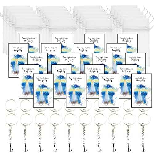 Smiling Wisdom - 20 Bulk Gifts - Employee Light a Path for Others Cards and Beacon Gift - 60pcs - Team Staff Teachers Students Leaders - Lighthouse Keychains