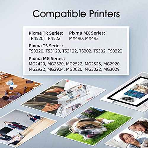 H&BO TOPMAE Remanufactured Ink Cartridges Replacement for Canon PG-245XL CL-246XL PG-243 CL-244 for PIXMA TS3320 TR4527 TR4500 MG2522 TR4520 MG2525 TS3322 MX490 Printer (1 Black+1 Color)