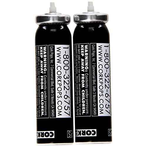 Cork Pops Refill Cartridges ? Eco-Friendly, Low-Pressure, Fits All Cork Pops Models, Opens 60-80 Bottles Each, 6 Refills