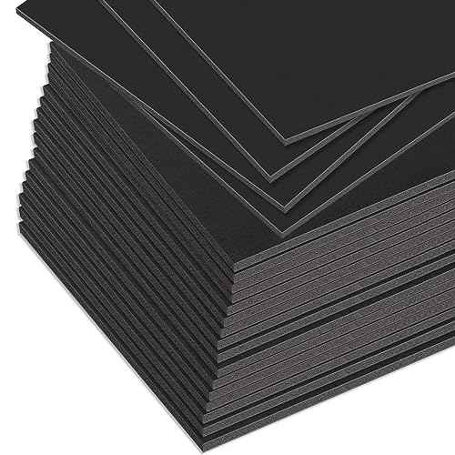 20 Pack 11.7"x16.5" Black Foam Board, 1/5"(5MM) Thick, A3 Size, Foam Core Backing Board Poster Foam Board Sheets for Presentations, School, Office & Art Projects