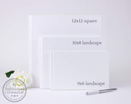 Quinceañera Guestbook, Personalized Mis Quince Photo Album, Sweet 15 Birthday Gift, Color Choices, Custom Book - White Silver (10x8)