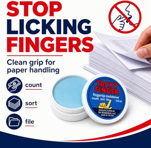 Fingertip Moistener Gel for Money Counting and Paper Handling - 2 Pack