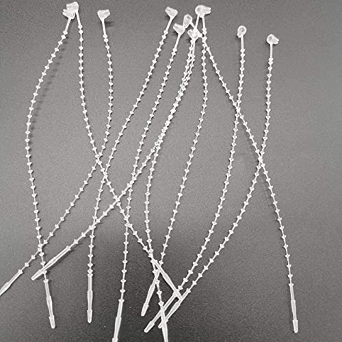 Pack of 1000 White 5in Snap Lock Security Loop Tag Fasteners
