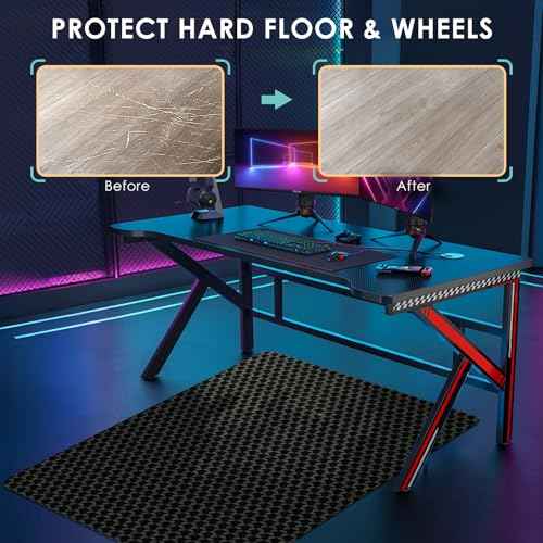 Vicwe Office Chair Mat for Hardwood Floor, 48" x 36" Office Chair Mats, Gaming Chair Mat for Hardwood, Easy Glide for Chairs, Multi-Purpose Floor Protector Desk Chair Mat for Home Office