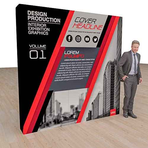 Vispronet Trade Show Display - Pop Up Booth Curved (7.7ft x 7.4ft)