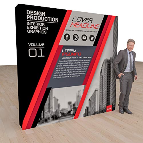 Vispronet 7.7ft x 7.4ft Curved Pop Up Trade Show Display Booth