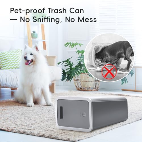 Small Trash Can, 3 Pack 4 Gallons Bathroom Garbage Can with Lid Press-Top, Small Waste Basket with Trash Bags, Slim Plastic Garbage Bin for Dorm, Office, Bedroom, Kitchen, Living Room (Multi)