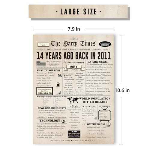 14th Birthday Card, Happy 14th Birthday Decorations for Girls Boys, Lovely 14 Year Old Birthday Gift Ideas for Daughter Son