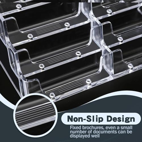 xydstay 8 Slot Acrylic 4-Tier Business Card Holder for Desk Organization