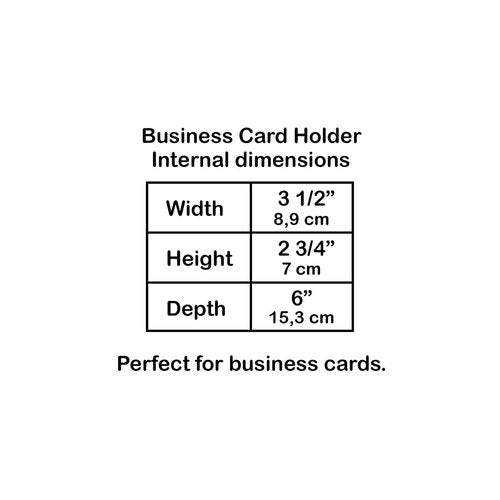 Acrimet Index Business Card Size File Holder Organizer Box Metal Base Heavy Duty (AZ Index Cards and Divider Included) (White Color with Clear Crystal Plastic Lid Cover)
