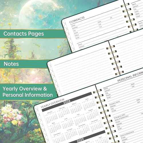 2026-2028 monthly planner - 3 Year Monthly Planner/Calendar 2026-2028, JAN.2026 - DEC.2028, 6.3" x 8.4", 36 Monthly Tabs + Back Pocket - Dreaming Moon