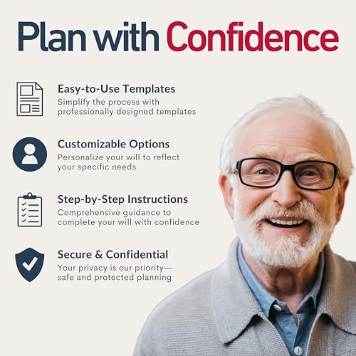 Buck 2025 Last Will & Testament Kit: 7X Attorney-Prepared Customizable Forms with Step-by-Step Instructions, 50-State Compatibility, Comprehensive End-of-Life Planning for Singles, Couples, & Families