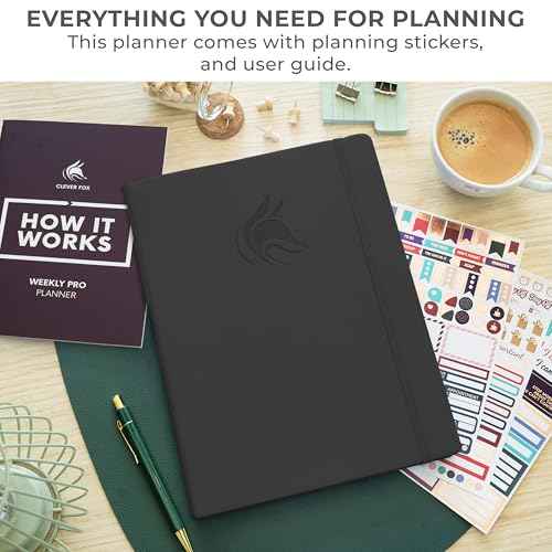 Clever Fox Planner PRO Dated (Jan 2026?Jan 2027) Weekly & Monthly Life Planner to Increase Productivity, Time Management and Hit Your Goals ? Organizer, Gratitude Journal ? A4 Size (Black)