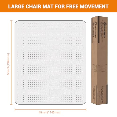 Heavy Duty Hard Material Chair Mat for Carpeted Floor Slip Resistant Carpet Protector for Home Office Easy Glide Desk Floor Mat for Office Chair on Carpets