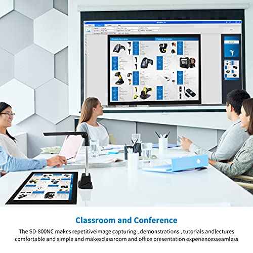 NetumScan Book & Document Camera for Teachers, Multi-Language OCR and English Article Recognition by AI Technology, Real-time Projection, Video Recording, Foldable & Portable, Capture, Only Windows