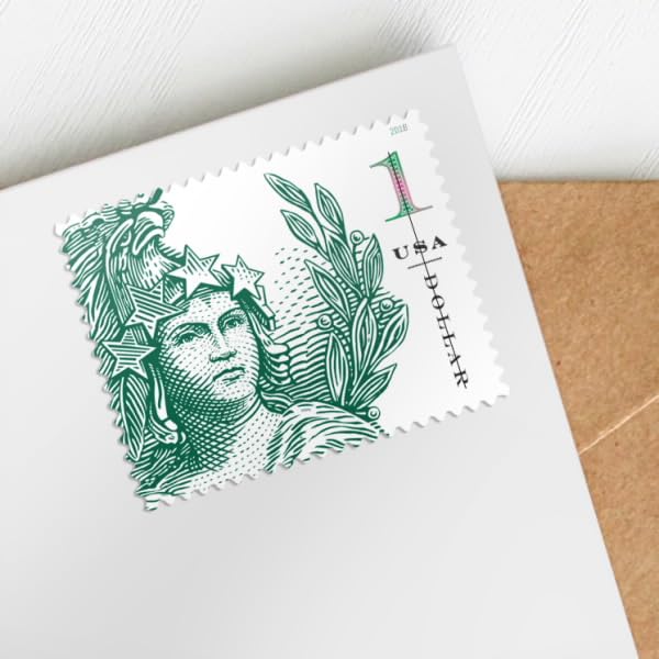 United States Postal Service $1 Statue of Freedom Stamp Sheet of 10 Green US Postage