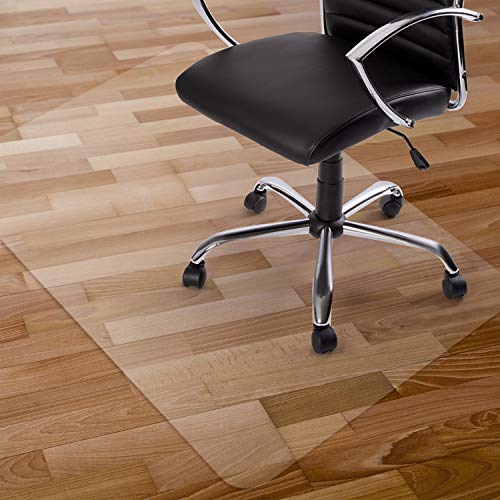 Kuyal Clear Chair Mat 30" x 48" Rectangle for Hard Floors – With Lip Optional