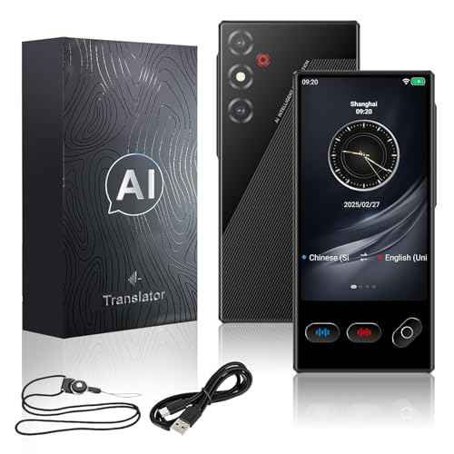AI Language Translator Device, 2025 Real Time Translator Device, Instant Translator with 148 Languages/ChatGPT/Photo Translator for Business, Learning, Travelling