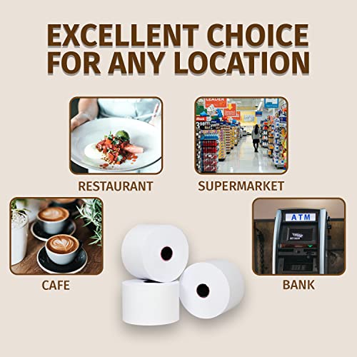 GORILLA SUPPLY Thermal Paper Receipt Rolls, Credit Card, POS/Cash Register Paper, for First Data FD100 FD200 FD300 Hypercom T77, BPA Free, 3.125 x 119 ft, 50 Rolls