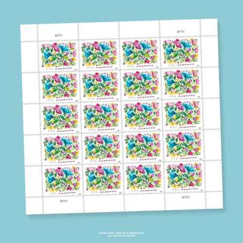 Celebration Blooms 2024 (Sheet of 20) First-Class Mail Forever Postage Stamps