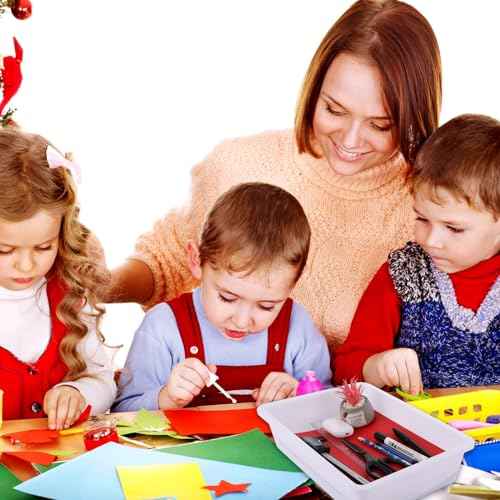 RHBLME 12 Pack White Plastic Trays for Kids Arts and Crafts, Flat Storage Tray Organizer Bin Letter Size Paper Trays for Classroom, Stackable Paper Tray for School Office Organization