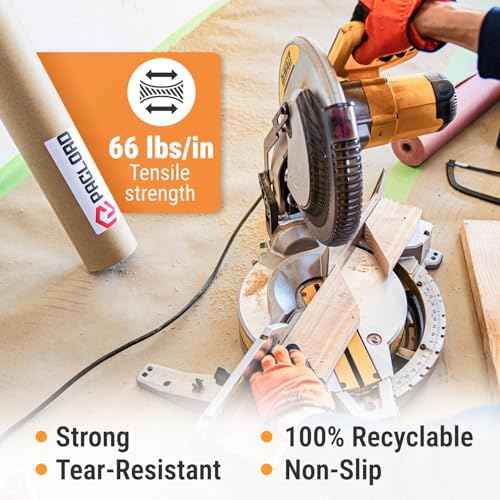 36" x 1992" (166¡¯) Brown Rosin Paper Roll - Made in USA Thick Heavy-Duty 7 mil Masking Paper for Surface Protection from Paint, Dust, Foot Traffic - Paint Floor Covering