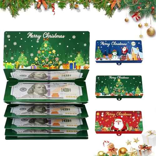 3PCS Upgrade Surprise Card Holder Christmas Cashs Envelope with Money Clip, 2026 New Christmas Cash Gift Envelope, DIY Cash Gift Card Holders Xmas With 10 Slots