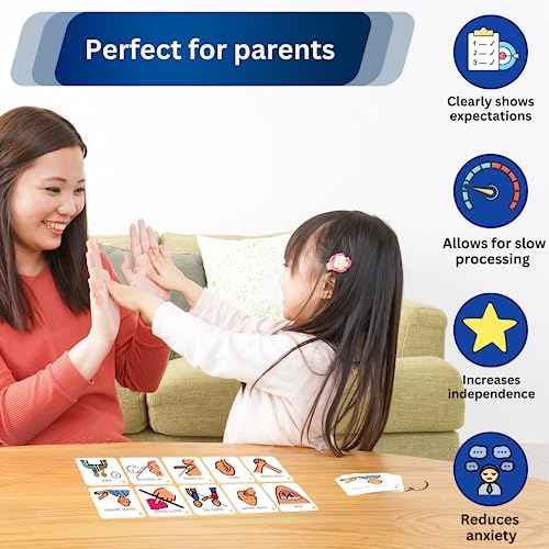 Behavior Keyring Lanyard -ABA Therapy Materials -Premium Plastic Material -Special Education Classroom Supplies -Autism Learning Materials (English)