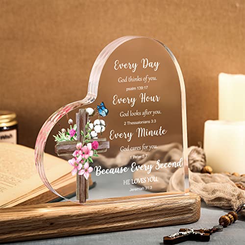 Yulejo Classic Style Christian Acrylic Bible Verse Decor for Women - Inspirational Prayer Gift