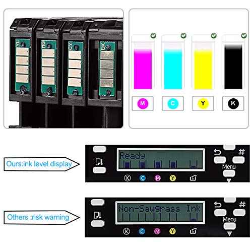 SG400 SG800 1 Set Sublimation Ink Cartridge for Sawgrass Virtuoso SG400/SG800 | High-Yield 300-Page Transfer DYE Ink | New Chipset (Exact Ink Level) | Printhead Protection