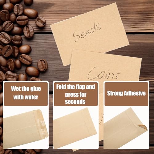 Officeva 1000 Pcs Small Coin Envelopes 2.25 x 3.5 inch Gummed Flap - Bulk Pack