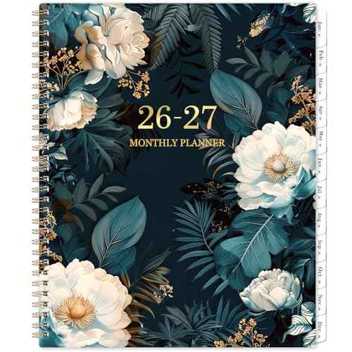 2026-2027 Monthly Planner - 2 Year Monthly Planner 2026-2027, Jan 2026 - Dec 2027, 9" x 11", 2 Year Calendar Planner, Months Tabs, Twin-Wire Binding, Two-Side Pocket, Thick Paper, Holidays & Note Section