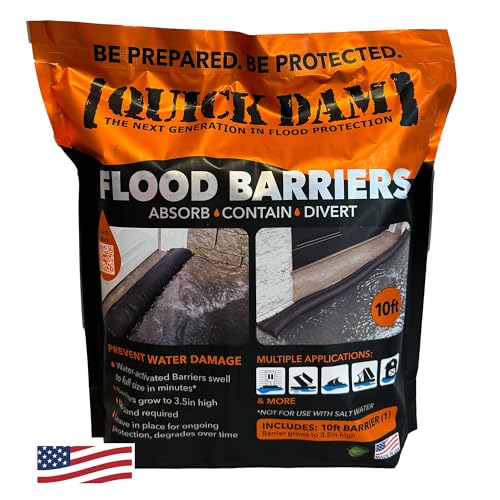 Quick Dam Water Activated Flood Barrier 10ft Model QD610-1 - Flood Control Barrier