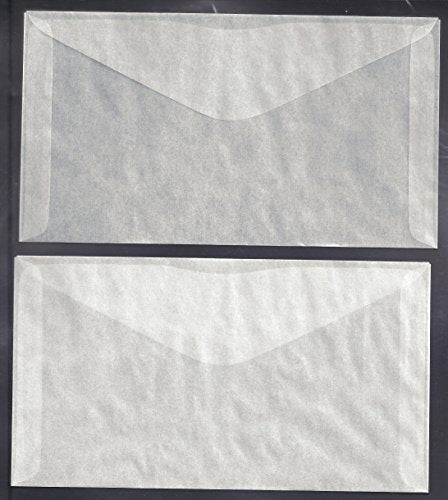 Glassine Envelopes #6 3-3/4 x 6-3/4 Inches Acid-Free Archival Pack of 100