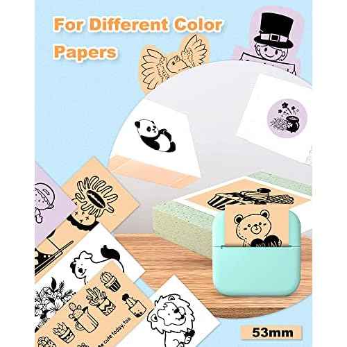 Phomemo Mini Pocket Printer- M02X Inkless Printer Blutooth Thermal Portable Sticker Printer for Study, DIY Scrapbook, Photos, Green