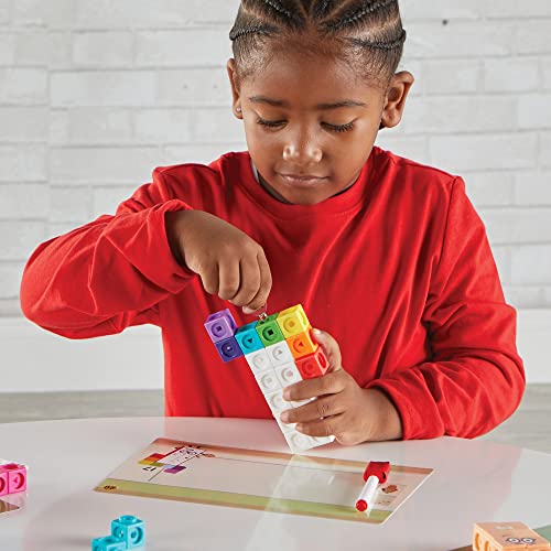 hand2mind MathLink Cubes Numberblocks 11-20 Activity Set for Kids, Educational Toy