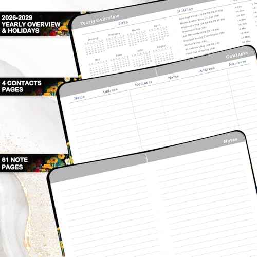 Pocket Calendar 2026-2028 - 3-Year Monthly Pocket Calendar from January 2026-December 2028, 6.4" x 3.8", 2026-2028 Pockets Calendars for Purse, Monthly Planner with Bookmark