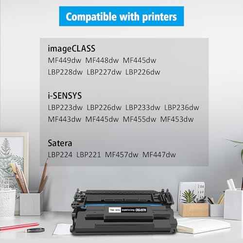057H CRG057H ( CRG057 ) Compatible Toner Cartridge with Counter Chip for Remaining Toner Capacity Display High Capacity 10000 Pages for Canon Printer MF449dw MF448dw MF445dw LBP228dw LBP227dw LBP226dw