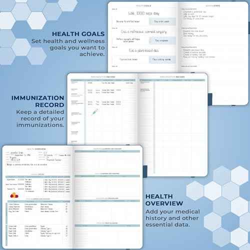 Clever Fox Large Medical Planner 12-Month ? Medical Notebook, Health Diary, Wellness Journal to Track Health ? 12 Months, 7x10.5¡È (Mystic Blue)