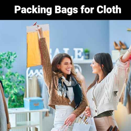 T Shirt Bags for Clothing, 10x13 inch, Pack of 100, Strong & Durable Resealable 3 Mil Thick Packaging Plastic Bags for Business Packing Shipping Travel, Frosted Package Bags, with Handle